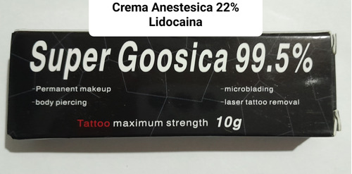 Crema Topica Anestesica Super Goosica 99,5% Para Tatuajes Pi
