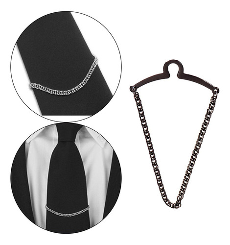 Nuevo 2 Clips De Corbata Negros, Colgante De Joyería,