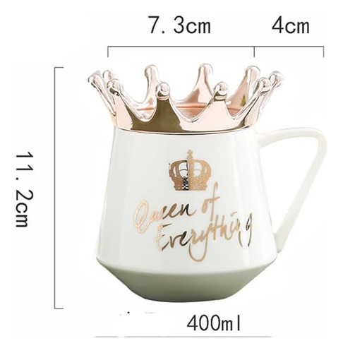 Taza De Reina De Todo Con Tapa Dulce Taza Blanca Con Corona
