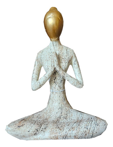 Escultura Yoga Figura 20x14x8 Cm Deco Meditacion Reiki