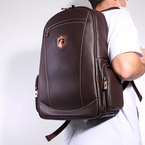 Imagem 3 de 7 de Mochila De Couro Nordweg Para Notebook Nw074a Italiano Café