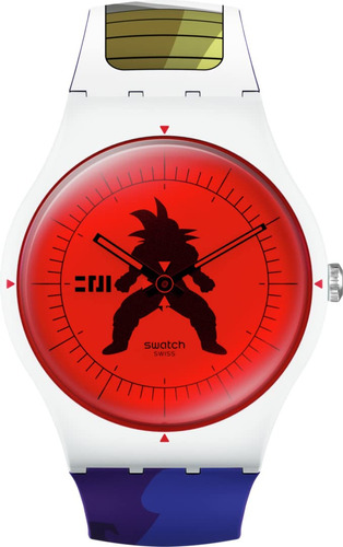 Reloj Swatch Vegeta X Swatch Suoz348 De 41 Mm Resistente Al