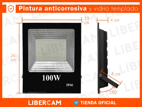 Reflector Led 100w Exterior Alta Potencia Multiled Ip66 Frio