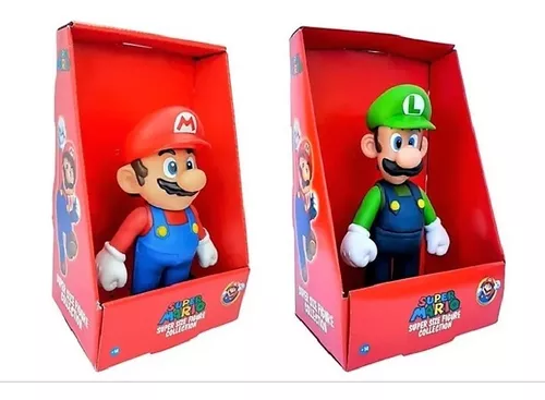 Boneco Luigi Super Mario Bros Nitendo Miniatura Grande Original
