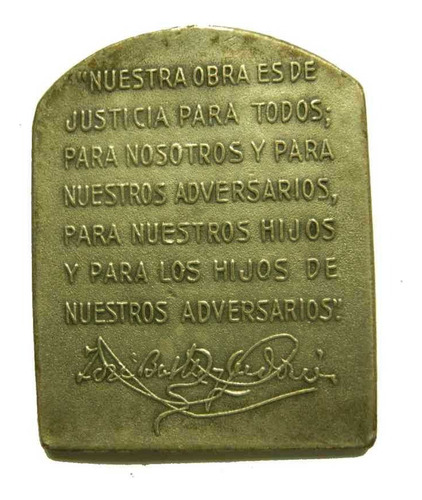 Antigua Medalla Batlle Nuestra Obra Es D Justicia Para Todos