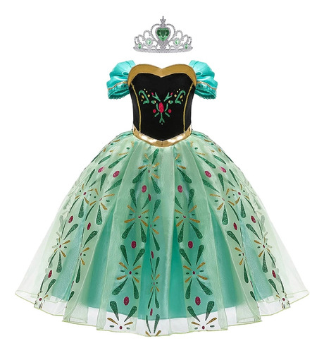 Vestido De Disfraz De Princesa Anna Para Niñas