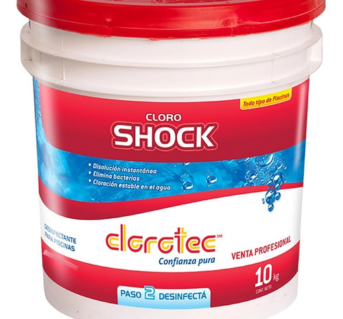 Cloro Shock Clorotec Para Piscinas Pintadas X10 Kg
