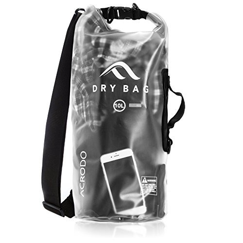 Nuevo Acrodo Waterproof Dry Bag Transparent Black 20 Litros