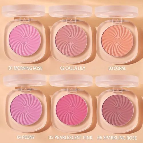 Colorete Compacto Para Mejillas Faciales Paleta De Colorete