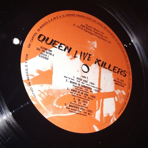 Queen Lp Doble Vinilo Live Killers Excelente (Usado)
