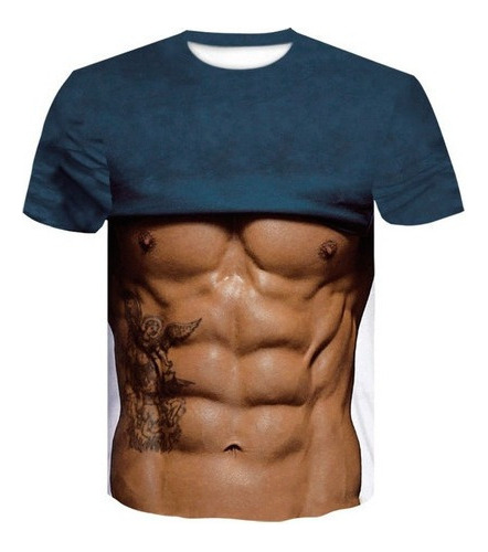 Playera De Hombre Musculoso Sexy De Pecho Grande