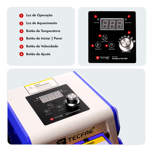 Seladora de Embalagens Portátil P/ Sacos Plásticos 220V - Pratic Seal