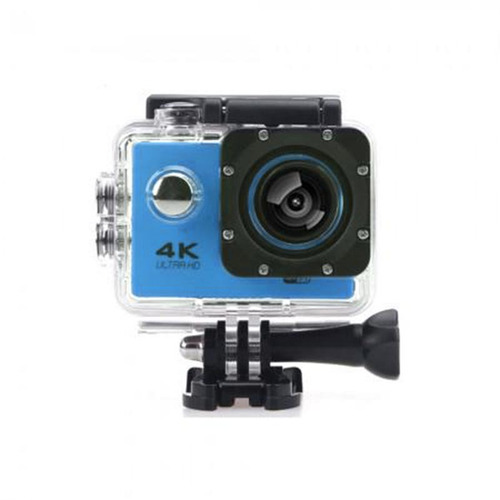 Camera Wifi 4k Azul Ultra Hd Filmadora 16mp Prova Dagua