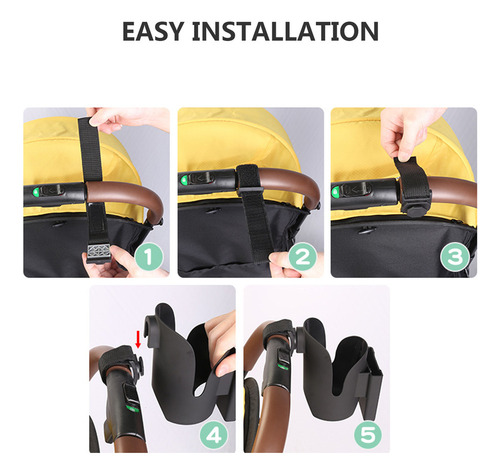 Porta-copos Universal 2 Em 1 Para Carrinho De Bebê Com Alça