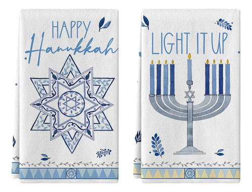 Artoid Mode Chanukah Menorah Light It Up Happy Hanukkah - J.