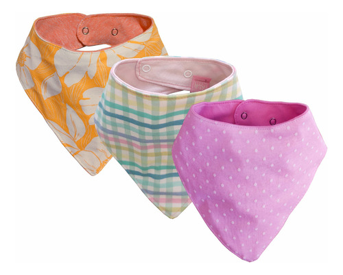 Babero Bandana Impermeable Tricapa X 3 Unidades A Elección Color nena Talle S (hasta 1 año)