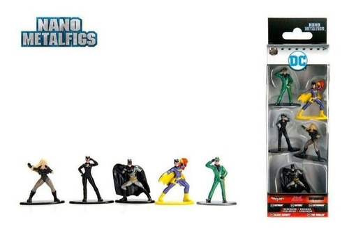 Bonecos Nano Metal Figs Dc Comics Com 5 Personagens Serie 2