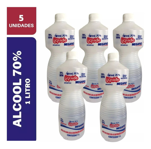 Álcool Líquido Etílico Hidratado Bacteric Fragrância Natural