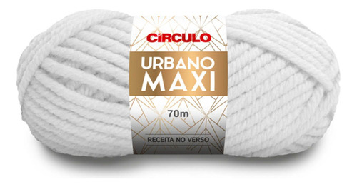Lã Tricô Urbano Maxi Circulo Novelo 70m 100g (1429 Tex) Cor 8001 - Branco