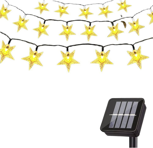 Guirnalda Led Navidad Estaca Solar 50 Luces 