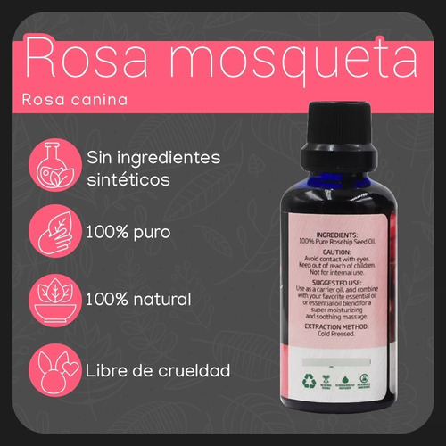 2x1 Aceite Esencial Rosa Mosqueta 100%puro 50ml Nate Organic