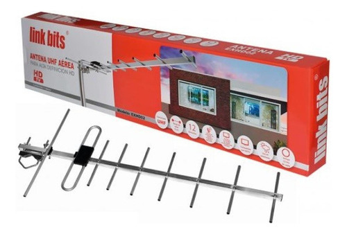 Antena Aerea Para Tv Uhf Vhf Hdtv Fm 12 Elementos