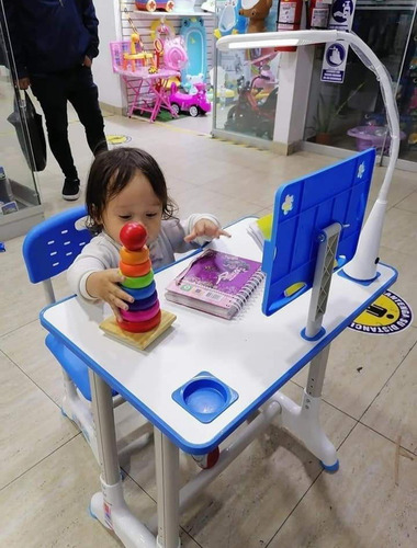Imagen 2 de 4 de Juego De Escritorio+silla Para Niños, Lámpara,mesa De Tareas