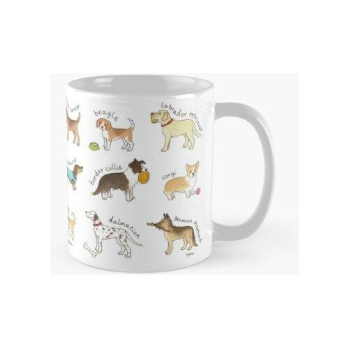 Taza Razas De La Ilustración Del Perro Calidad Premium