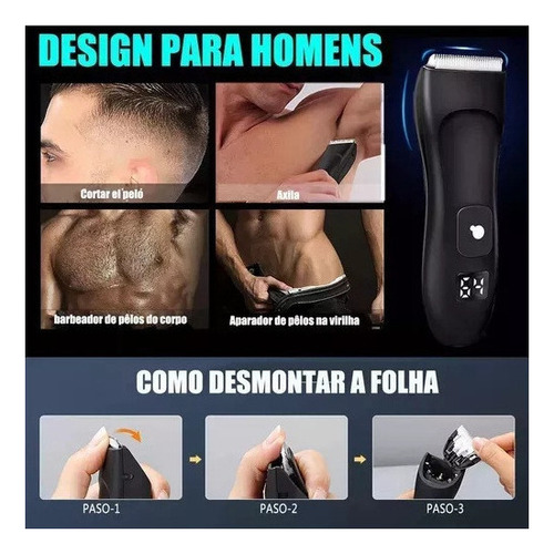 Depilador Eléctrico Para Partes Íntimas Masculinas