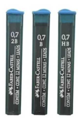 Minas Faber Castell 0.7 Mm Pack X 3 Graduaciones B-hb-2b