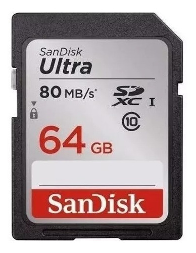 Cartão Memoria Micro Sd  64gb Sandisk Classe 10 80mbs 