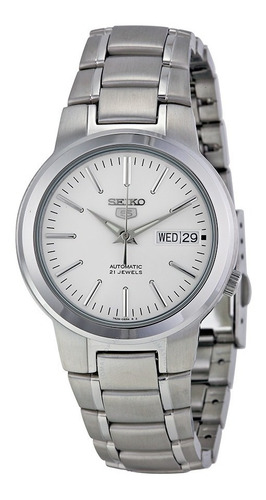 Reloj Seiko Snka01k1 Automatico Color de la correa Plateado Color del bisel Plateado Color del fondo Blanco