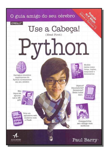 Use a Cabeça! Python — 2ª Edição, de Barry, Paul. Starling Alta Editora E Consultoria  Eireli, capa mole em português, 2018