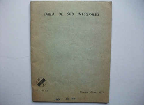 Tabla De 500 Integrales - Cei