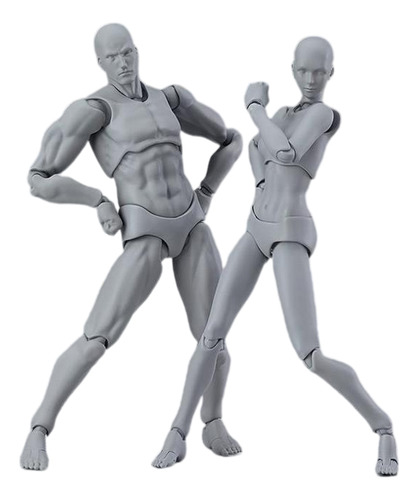 2 Figuras Tipo Figma Archetype Dibujo Maniquí Mujer Y Hombre