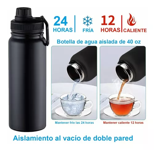 Botella Térmica de Acero Inoxidable de 1 Litro Café Agua Fría