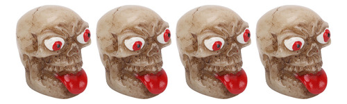 Aa Juego De 4 Tapas De Neumáticos Con Forma De Calavera,