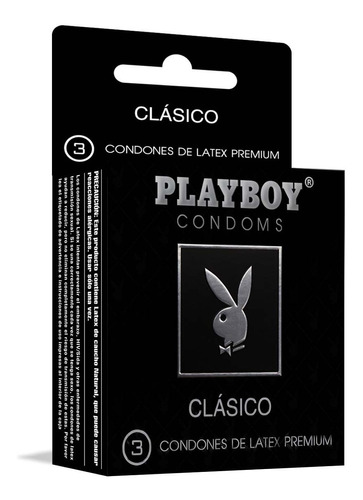 Preservativo Playboy Clásico, Extra Sensible, 3 Un.