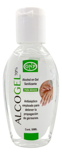 Alcohol gel GNP en plástico fragancia a alcohol 50 ml