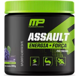 Pré Treino Assault Sport Musclepharm - (300g / 60doses) Sabor Uva