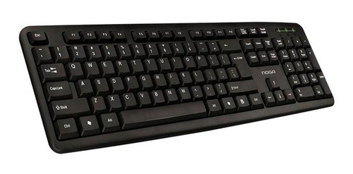 Imagen 2 de 3 de Teclado Noganet NKB-78011 QWERTY español color negro