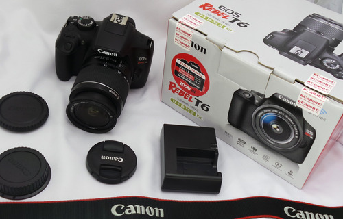 Camara Semiprofecional Canon Rebel T6 - Al 100 - Garantia  