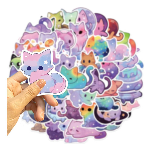 Pack 50 Stickers Gato Estrellado