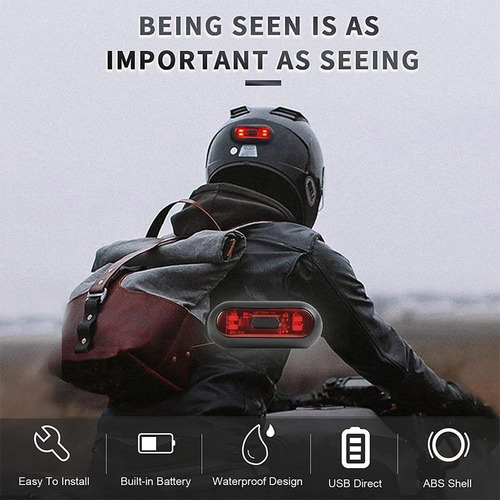 Luz Trasera For Casco De Motocicleta, Lámpara Trasera Modif