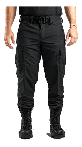 Pantalón Táctico Cargo Gabardina Negra 34 Al 48 