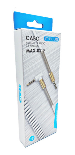 Imagem 3 de 4 de Cabo Auxiliar Estéreo 3,5mm 4 Polos P3 Premium Vermelho