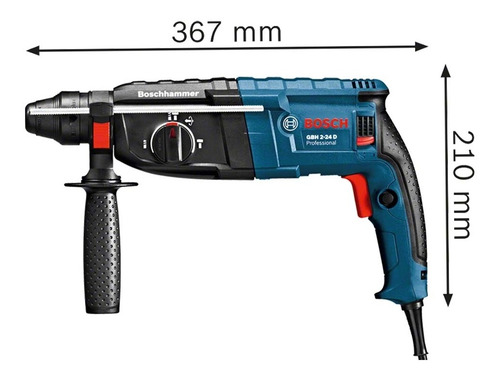 Martillo Perforador Con Sds Plus Bosch Model Gbh 2-24 D 820w
