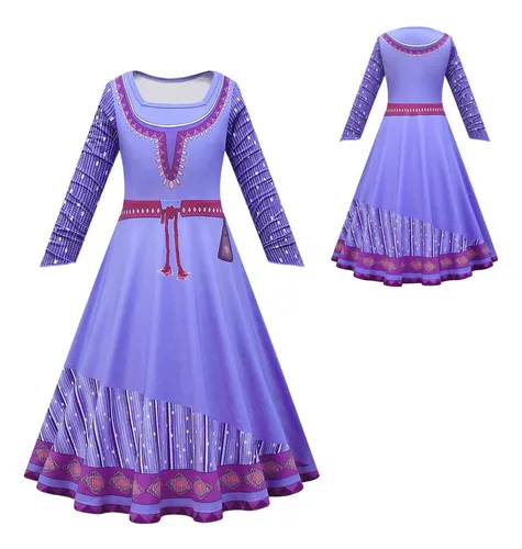 Disfraz Alusivo Asha Vestido De Fiesta Wish bolsa Gratis