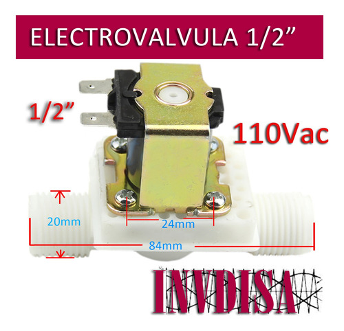 2pzas Electroválvula Válvula Agua ½ Solenoide 110v Ac