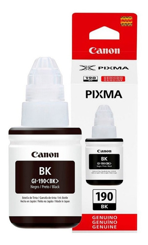 Tinta Canon Gi-190 Negra Original